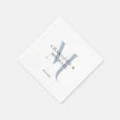 Einfache, elegante, monogramm Hochzeitsnapkins Serviette (Ecke)