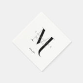 Einfache, elegante, monogramm Hochzeitsnapkins Serviette (Ecke)