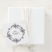 Einfache, elegante Monogramm-Initial im Barockrahm Geschenkanhänger (Beispiel)