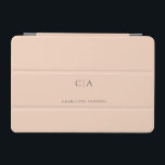 Einfache, elegante Monogramm iPad Mini Hülle<br><div class="desc">Modernes,  einfaches,  elegantes Monogramm-Pad,  leichtes Pfirsich. Editieren Sie Ihr Produkt in wenigen Minuten. Sie können Schriftart/Größe/Farbe und Position mit "weiter personalisieren" ändern.</div>