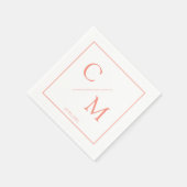 Einfache elegante Monogramm-Serviette Serviette (Ecke)