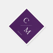 Einfache elegante Monogramm-Serviette Serviette (Ecke)