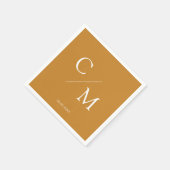 Einfache elegante Monogramm-Serviette Serviette (Ecke)