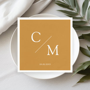 Einfache elegante Monogramm-Serviette Serviette