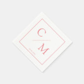 Einfache elegante Monogramm-Serviette Serviette (Ecke)
