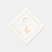 Einfache elegante Monogramm-Serviette Serviette (Ecke)