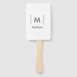 Einfache, elegante Monogramm Trauzeuge-Mannschafts Fächer