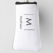 Einfache, elegante Monogramm Trauzeuge-Mannschafts Golf Headcover (Rotieren 90)