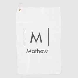 Einfache, elegante Monogramm Trauzeuge-Mannschafts Golfhandtuch