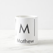 Einfache, elegante Monogramm Trauzeuge-Mannschafts Kaffeetasse (Mittel)