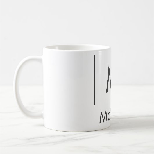 Einfache, elegante Monogramm Trauzeuge-Mannschafts Kaffeetasse (Links)