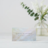 Einfache elegante Mutter Pearl Business Cards Visitenkarte (Stehend Vorderseite)