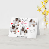 Einfache elegante Mütter Tag Puzzle Foto Collage Karte (Gelbe Blume)