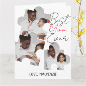 Einfache elegante Mütter Tag Puzzle Foto Collage Karte (Gelbe Blume)