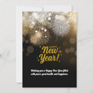 Einfache elegante Neujahrswünsche Feiertagskarte