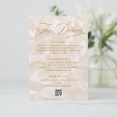 Einfache Elegante Neutrale Hochzeit Details Begleitkarte (Stehend Vorderseite)