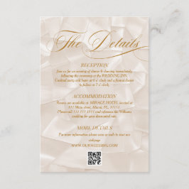 Einfache Elegante Neutrale Hochzeit Details Begleitkarte