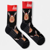 Einfache Elegante Niedliche Weihnachtsfamilie Rent Socken (Rechts)