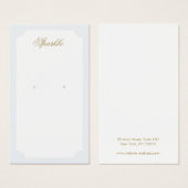 Einfache elegante Ohrring-Display-Karte (Vorne & Hinten)