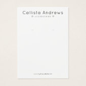 Einfache elegante Ohrringe aus weißem Schwarz (Vorderseite)