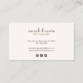 Einfache elegante Ombre Rosa Pfirsich Marmor Nahtl Visitenkarte (Rückseite)