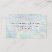 Einfache elegante Opal Wedding Planner Business Ca Visitenkarte (Rückseite)