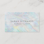 Einfache elegante Opal Wedding Planner Business Ca Visitenkarte (Vorderseite)