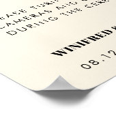 Einfache elegante Open-Sites Unplugged Zeremonie Poster (Ecke)