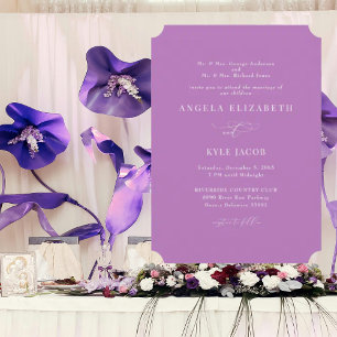 Einfache & elegante Orchideen-Hochzeit beider Elte Einladung