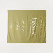 Einfache Elegante Ornament Begrüßung Hintergrund Wandteppich (Vorderseite (Horizontal))