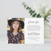 Einfache, elegante orthodoxe Christliche Beerdigun Dankeskarte (Stehend Vorderseite)