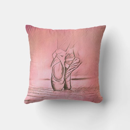 Einfache elegante Palazzo Ballet Schuhe Kissen (Rückseite)