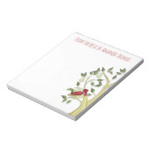 Einfache Elegante Partridge Birne Treff Weihnachte Notizblock (Rotiert)