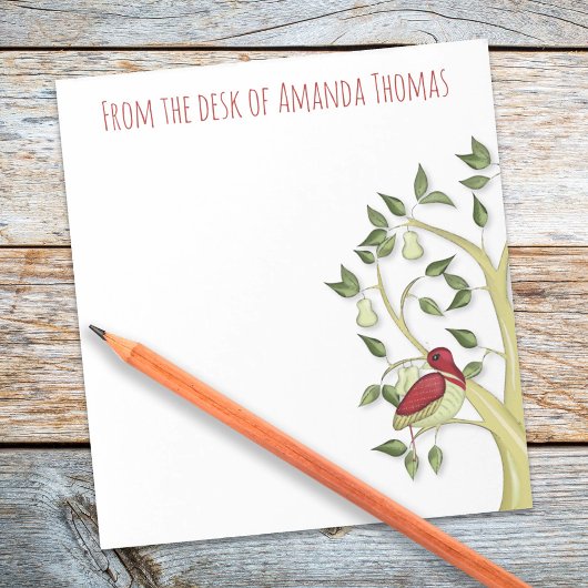 Einfache Elegante Partridge Birne Treff Weihnachte Notizblock