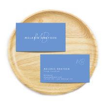 Einfache elegante Pastel Blue Minimalistisch Two M