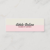 Einfache Elegante Pastel Makeup Artist Mini Visitenkarte (Vorderseite)