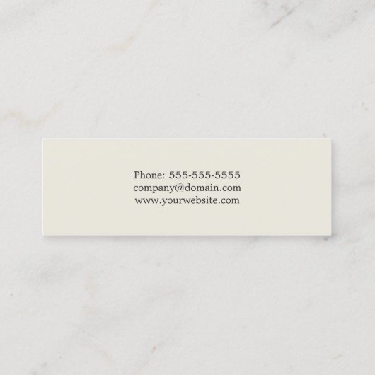 Einfache Elegante Pastel Makeup Artist Mini Visitenkarte (Rückseite)