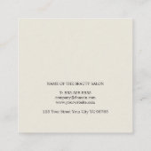 Einfache Elegante Pastel Makeup Artist Quadratische Visitenkarte (Rückseite)