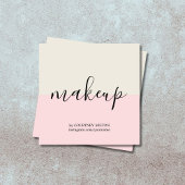 Einfache Elegante Pastel Makeup Artist Quadratische Visitenkarte