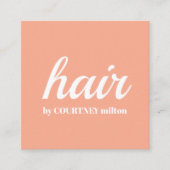 Einfache Elegante Pastel Weißes Haar Quadratische Visitenkarte (Vorderseite)