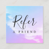 Einfache Elegante Pastellfarben Schönheit Empfehlungskarte (Vorderseite)