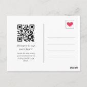 Einfache Elegante Peach Business Willkommen Postkarte (Rückseite)