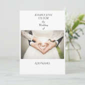 Einfache, elegante Personalisierte Einladung zur H (Stehend Vorderseite)