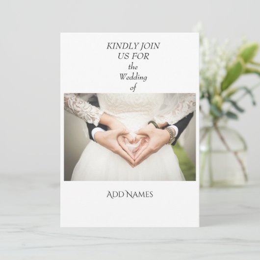 Einfache, elegante Personalisierte Einladung zur H (Stehend Vorderseite)