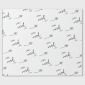 Einfache, elegante Personalisierte Hochzeit Geschenkpapier (Flach)