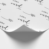 Einfache, elegante Personalisierte Hochzeit Geschenkpapier (Ecke)