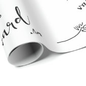 Einfache, elegante Personalisierte Hochzeit Geschenkpapier (Rolleneckpunkt)