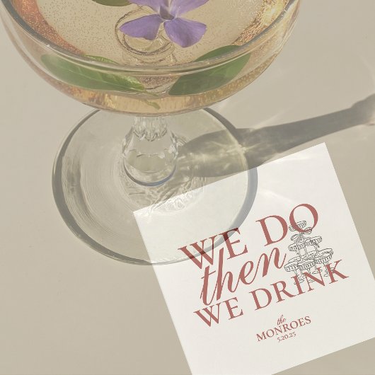 Einfache, elegante Personalisierte Hochzeit mit Ro Serviette