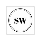 Einfache, elegante Personalisierte Monogramm-Initi Gummistempel (Prägung)