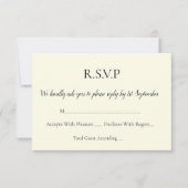 Einfache Elegante Personalisierte UAWG-Einschließk RSVP Karte (Vorderseite)